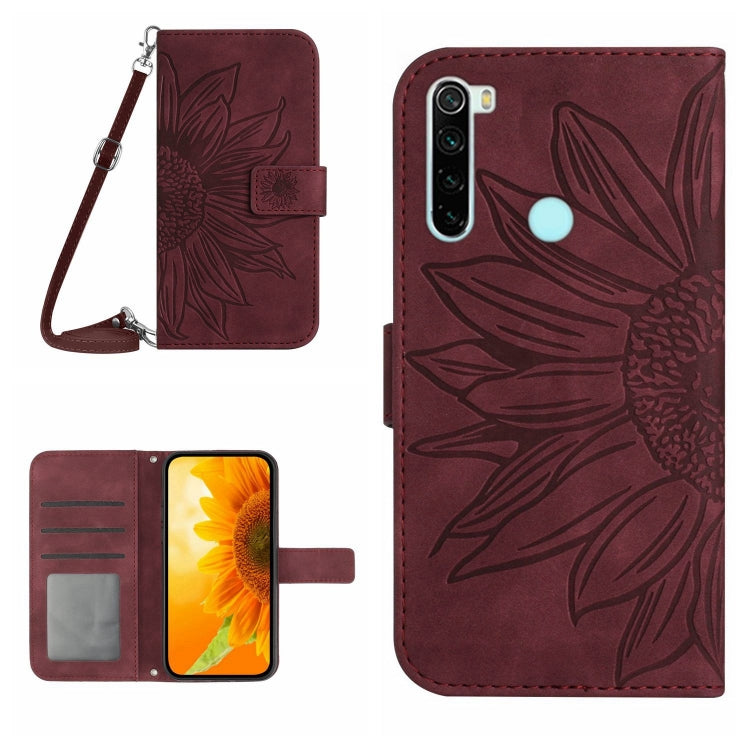 Skin Feel Sun Flower Pattern Flip Leather Phone Case with Lanyard, For Xiaomi Redmi Note 7 / Note 7S / Note 7 Pro, For Xiaomi Redmi Note 8 / Note 8 2021, For Xiaomi Redmi Note 8 Pro, For Xiaomi Redmi Note 8T