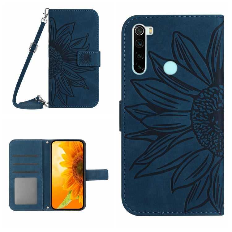 Skin Feel Sun Flower Pattern Flip Leather Phone Case with Lanyard, For Xiaomi Redmi Note 7 / Note 7S / Note 7 Pro, For Xiaomi Redmi Note 8 / Note 8 2021, For Xiaomi Redmi Note 8 Pro, For Xiaomi Redmi Note 8T