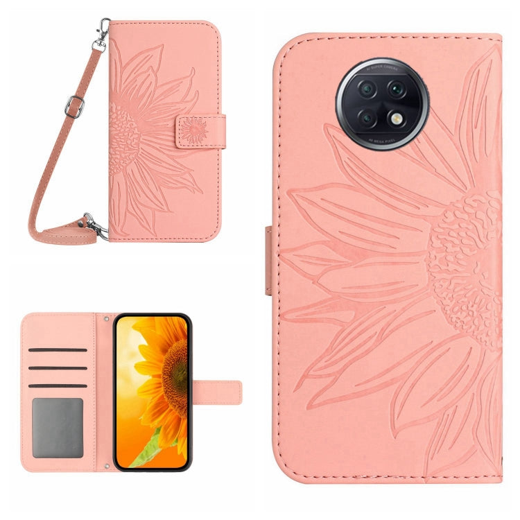 Skin Feel Sun Flower Pattern Flip Leather Phone Case with Lanyard, For Xiaomi Redmi 9T / 9 Power / Poco M3, For Xiaomi Redmi Note 9T, For Xiaomi Redmi Note 9 Pro 4G / Note 9 Pro Max / Note 9S / Poco M2 Pro, For Xiaomi Redmi Note 10 4G / Note 10S