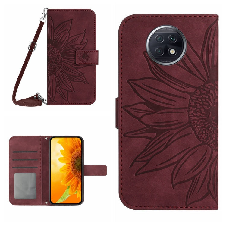 Skin Feel Sun Flower Pattern Flip Leather Phone Case with Lanyard, For Xiaomi Redmi 9T / 9 Power / Poco M3, For Xiaomi Redmi Note 9T, For Xiaomi Redmi Note 9 Pro 4G / Note 9 Pro Max / Note 9S / Poco M2 Pro, For Xiaomi Redmi Note 10 4G / Note 10S