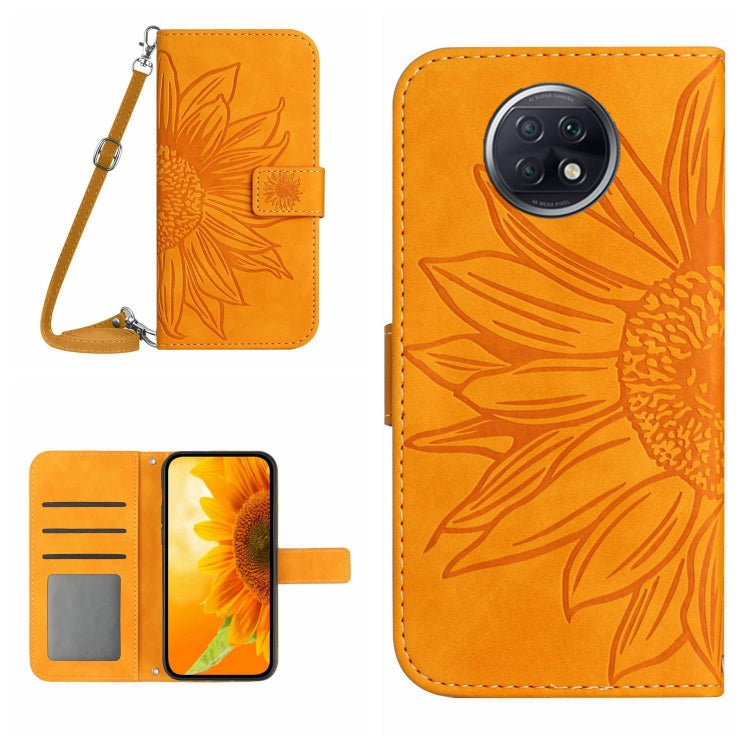Skin Feel Sun Flower Pattern Flip Leather Phone Case with Lanyard, For Xiaomi Redmi 9T / 9 Power / Poco M3, For Xiaomi Redmi Note 9T, For Xiaomi Redmi Note 9 Pro 4G / Note 9 Pro Max / Note 9S / Poco M2 Pro, For Xiaomi Redmi Note 10 4G / Note 10S