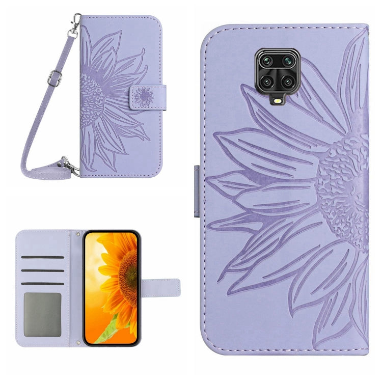 Skin Feel Sun Flower Pattern Flip Leather Phone Case with Lanyard, For Xiaomi Redmi 9T / 9 Power / Poco M3, For Xiaomi Redmi Note 9T, For Xiaomi Redmi Note 9 Pro 4G / Note 9 Pro Max / Note 9S / Poco M2 Pro, For Xiaomi Redmi Note 10 4G / Note 10S