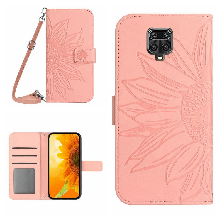 Skin Feel Sun Flower Pattern Flip Leather Phone Case with Lanyard, For Xiaomi Redmi 9T / 9 Power / Poco M3, For Xiaomi Redmi Note 9T, For Xiaomi Redmi Note 9 Pro 4G / Note 9 Pro Max / Note 9S / Poco M2 Pro, For Xiaomi Redmi Note 10 4G / Note 10S