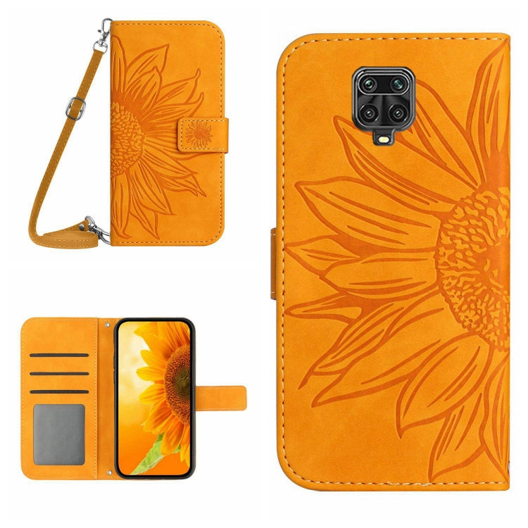 Skin Feel Sun Flower Pattern Flip Leather Phone Case with Lanyard, For Xiaomi Redmi 9T / 9 Power / Poco M3, For Xiaomi Redmi Note 9T, For Xiaomi Redmi Note 9 Pro 4G / Note 9 Pro Max / Note 9S / Poco M2 Pro, For Xiaomi Redmi Note 10 4G / Note 10S