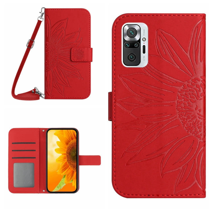 Skin Feel Sun Flower Pattern Flip Leather Phone Case with Lanyard, For Xiaomi Redmi Note 10 5G / Note 10T 5G / Poco M3 Pro, For Xiaomi Redmi Note 10 Pro 4G Global / Note 10 Pro Max, For Xiaomi Redmi Note 10 Pro 5G / Poco X3 GT                          ...