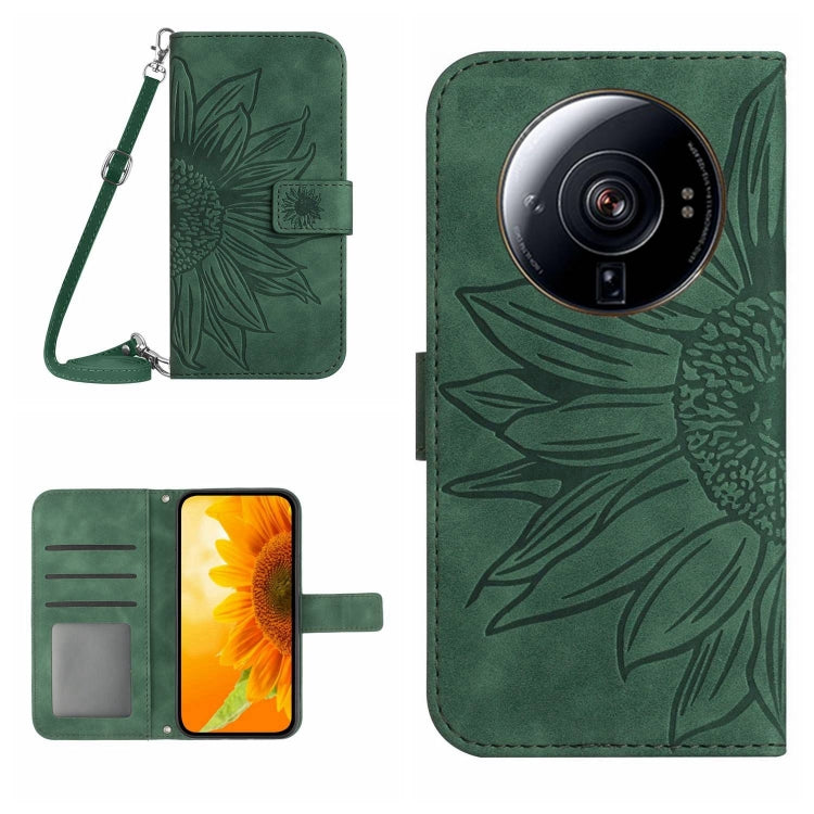 Skin Feel Sun Flower Pattern Flip Leather Phone Case with Lanyard, For Xiaomi 12S Ultra, For Xiaomi 12T / 12T Pro, For Xiaomi Mi 10 Lite, For Xiaomi Mi 10 / Mi 10 Pro