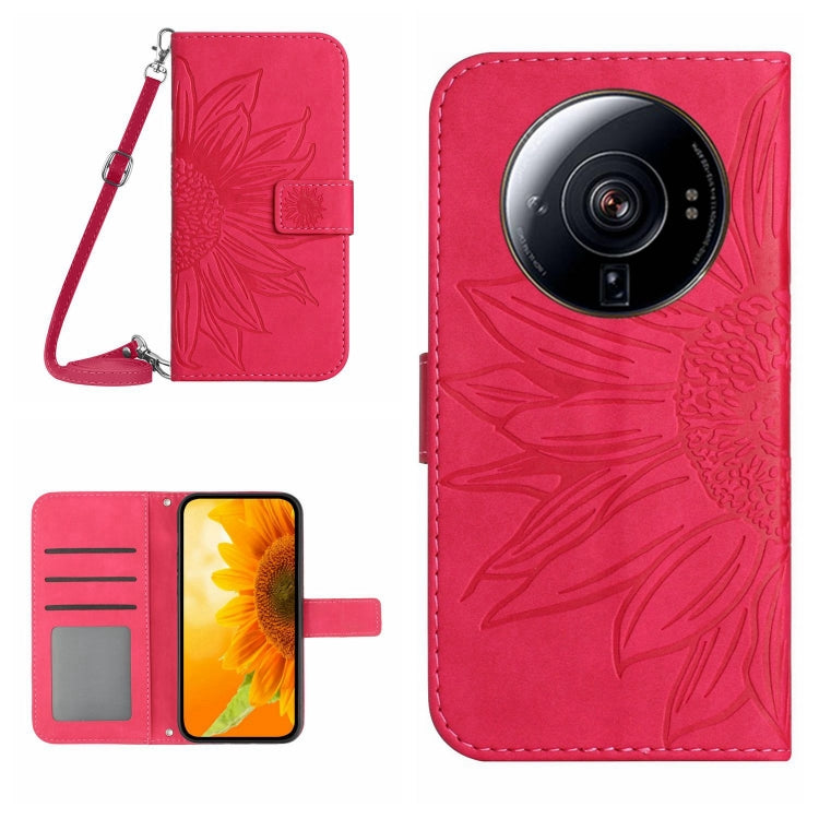 Skin Feel Sun Flower Pattern Flip Leather Phone Case with Lanyard, For Xiaomi 12S Ultra, For Xiaomi 12T / 12T Pro, For Xiaomi Mi 10 Lite, For Xiaomi Mi 10 / Mi 10 Pro
