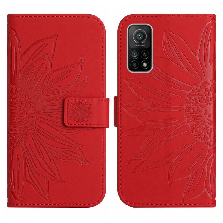 Skin Feel Sun Flower Pattern Flip Leather Phone Case with Lanyard, For Xiaomi Mi 10T / 10T Pro, For Xiaomi Mi 11, For Xiaomi Mi 11 Lite, For Xiaomi Mi 11 Pro