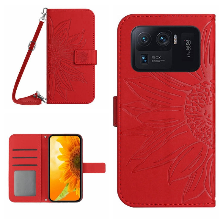 Skin Feel Sun Flower Pattern Flip Leather Phone Case with Lanyard, For Xiaomi Mi 11 Ultra, For Xiaomi Mi Note 10 / Note 10 Pro / CC9 Pro, For Xiaomi Redmi Mi Note 10 Lite, For Xiaomi Mi Mix 4
