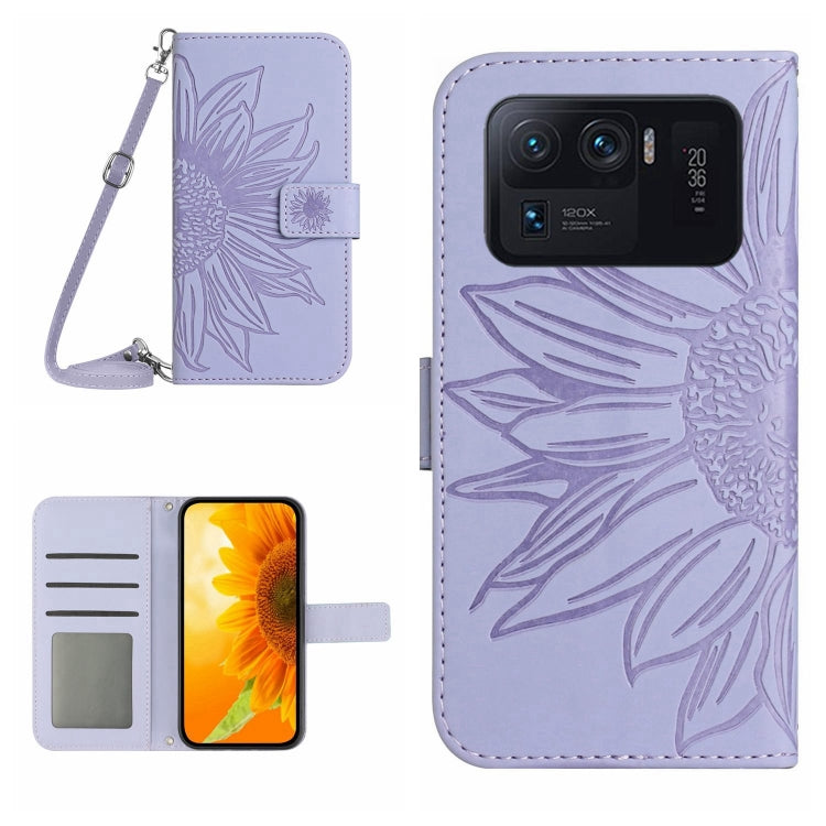 Skin Feel Sun Flower Pattern Flip Leather Phone Case with Lanyard, For Xiaomi Mi 11 Ultra, For Xiaomi Mi Note 10 / Note 10 Pro / CC9 Pro, For Xiaomi Redmi Mi Note 10 Lite, For Xiaomi Mi Mix 4