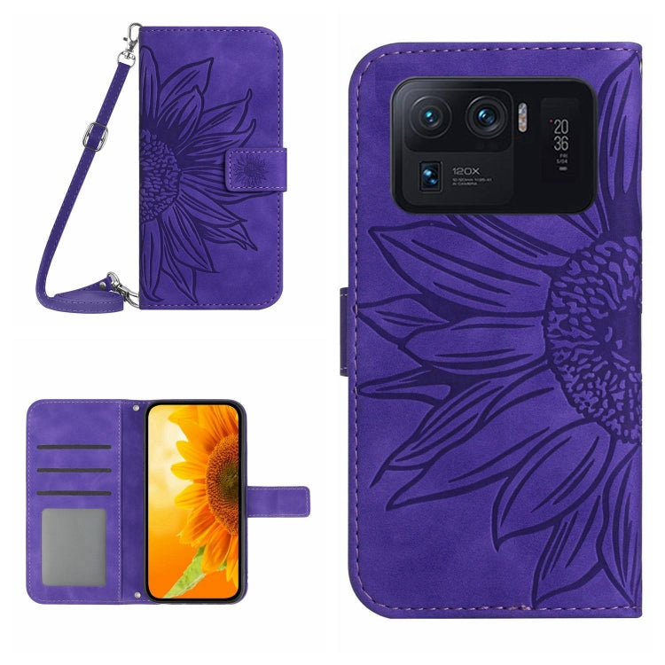 Skin Feel Sun Flower Pattern Flip Leather Phone Case with Lanyard, For Xiaomi Mi 11 Ultra, For Xiaomi Mi Note 10 / Note 10 Pro / CC9 Pro, For Xiaomi Redmi Mi Note 10 Lite, For Xiaomi Mi Mix 4