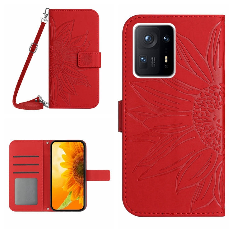 Skin Feel Sun Flower Pattern Flip Leather Phone Case with Lanyard, For Xiaomi Mi 11 Ultra, For Xiaomi Mi Note 10 / Note 10 Pro / CC9 Pro, For Xiaomi Redmi Mi Note 10 Lite, For Xiaomi Mi Mix 4