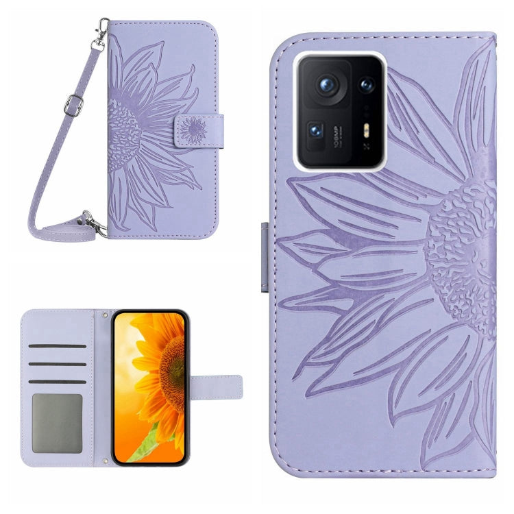 Skin Feel Sun Flower Pattern Flip Leather Phone Case with Lanyard, For Xiaomi Mi 11 Ultra, For Xiaomi Mi Note 10 / Note 10 Pro / CC9 Pro, For Xiaomi Redmi Mi Note 10 Lite, For Xiaomi Mi Mix 4