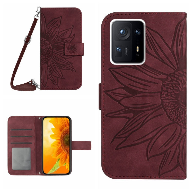 Skin Feel Sun Flower Pattern Flip Leather Phone Case with Lanyard, For Xiaomi Mi 11 Ultra, For Xiaomi Mi Note 10 / Note 10 Pro / CC9 Pro, For Xiaomi Redmi Mi Note 10 Lite, For Xiaomi Mi Mix 4