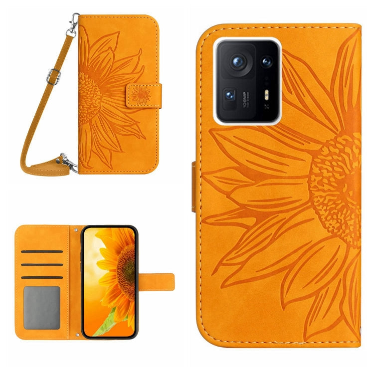 Skin Feel Sun Flower Pattern Flip Leather Phone Case with Lanyard, For Xiaomi Mi 11 Ultra, For Xiaomi Mi Note 10 / Note 10 Pro / CC9 Pro, For Xiaomi Redmi Mi Note 10 Lite, For Xiaomi Mi Mix 4