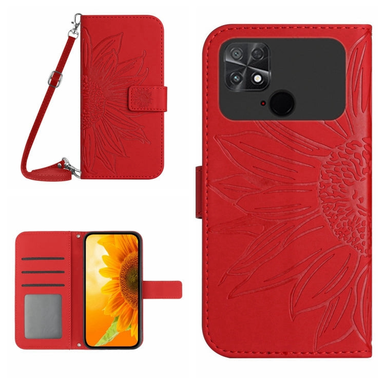 Skin Feel Sun Flower Pattern Flip Leather Phone Case with Lanyard, For Xiaomi Poco C40, For Xiaomi Poco F4 5G, For Xiaomi Poco F4 GT, For Xiaomi Poco M4 Pro 4G