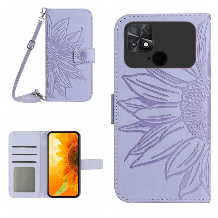 Skin Feel Sun Flower Pattern Flip Leather Phone Case with Lanyard, For Xiaomi Poco C40, For Xiaomi Poco F4 5G, For Xiaomi Poco F4 GT, For Xiaomi Poco M4 Pro 4G