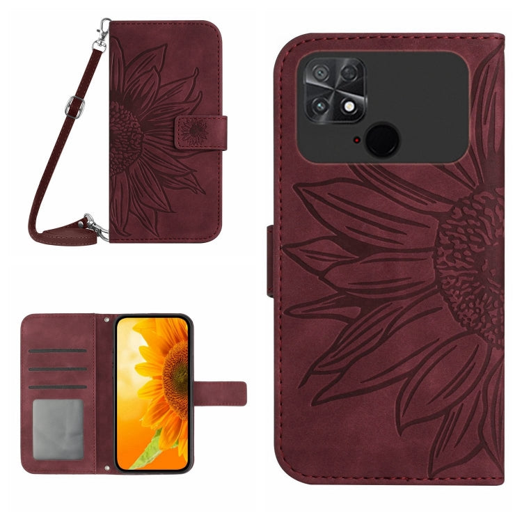 Skin Feel Sun Flower Pattern Flip Leather Phone Case with Lanyard, For Xiaomi Poco C40, For Xiaomi Poco F4 5G, For Xiaomi Poco F4 GT, For Xiaomi Poco M4 Pro 4G