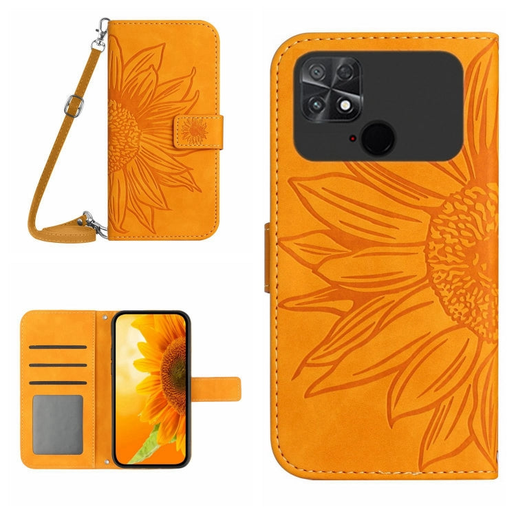 Skin Feel Sun Flower Pattern Flip Leather Phone Case with Lanyard, For Xiaomi Poco C40, For Xiaomi Poco F4 5G, For Xiaomi Poco F4 GT, For Xiaomi Poco M4 Pro 4G