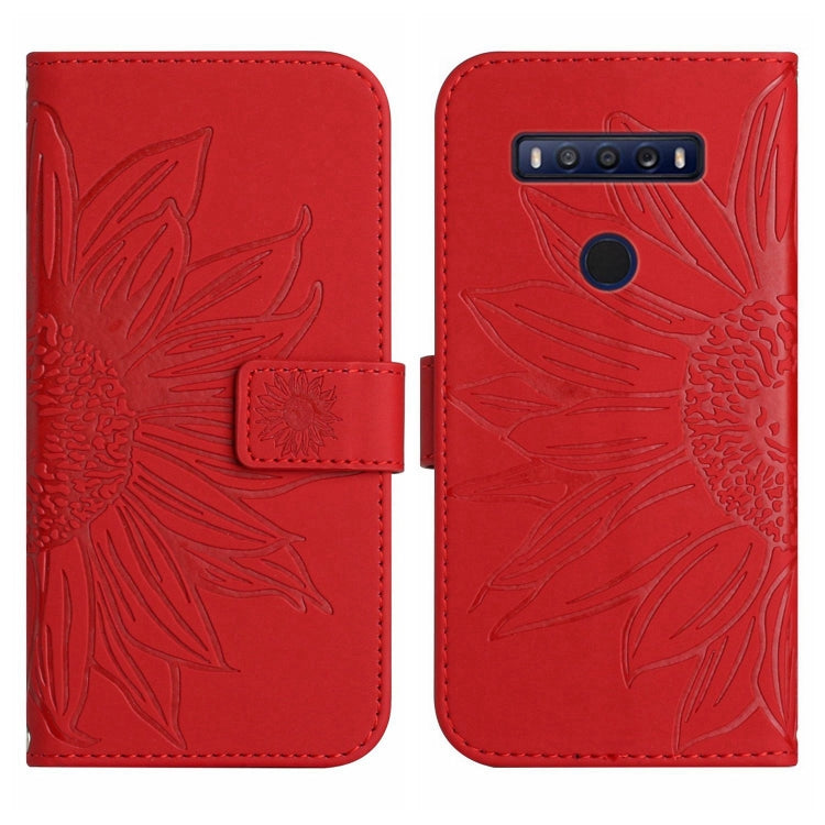 Skin Feel Sun Flower Pattern Flip Leather Phone Case with Lanyard, For TCL 10 SE, For TCL 20 Pro 5G, For TCL 20 R/20 AX 5G/Bremen 5G, For TCL 20 SE