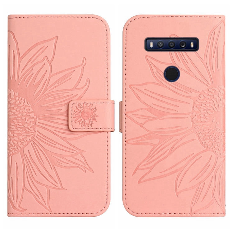 Skin Feel Sun Flower Pattern Flip Leather Phone Case with Lanyard, For TCL 10 SE, For TCL 20 Pro 5G, For TCL 20 R/20 AX 5G/Bremen 5G, For TCL 20 SE
