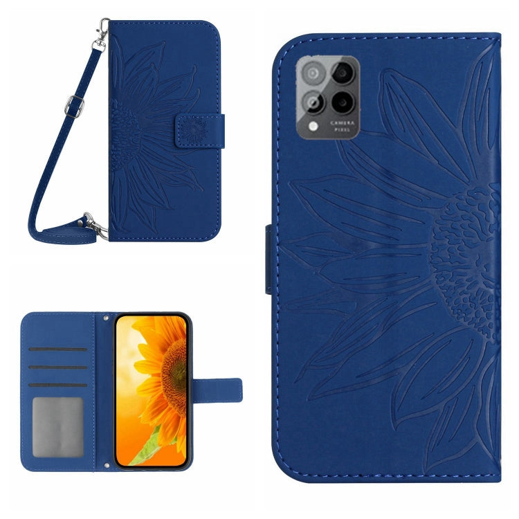 Skin Feel Sun Flower Pattern Flip Leather Phone Case with Lanyard, For TCL 20S / 20 5G / 20L / 20L+, For TCL 30 SE/30E/306/305, For T-Mobile Revvl 6 5G, For T-Mobile Revvl 6 Pro 5G