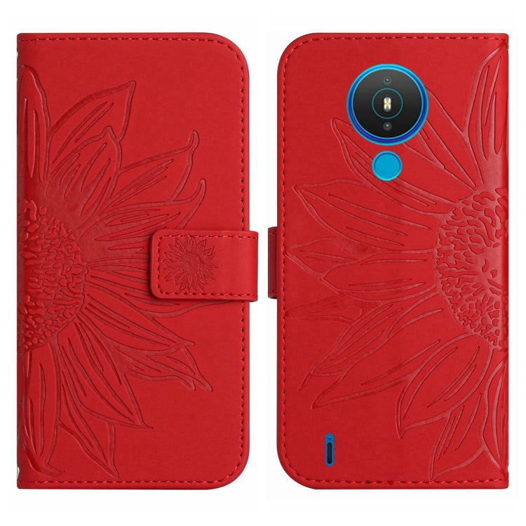Skin Feel Sun Flower Pattern Flip Leather Phone Case with Lanyard, For Nokia 1.4, For Nokia 2.4, For Nokia 5.4, For Nokia C01 Plus