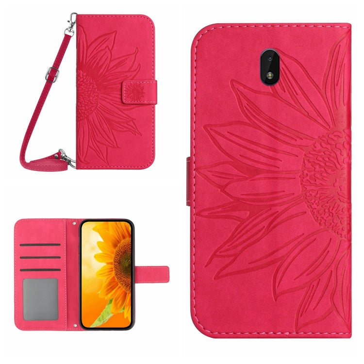 Skin Feel Sun Flower Pattern Flip Leather Phone Case with Lanyard, For Nokia 1.4, For Nokia 2.4, For Nokia 5.4, For Nokia C01 Plus