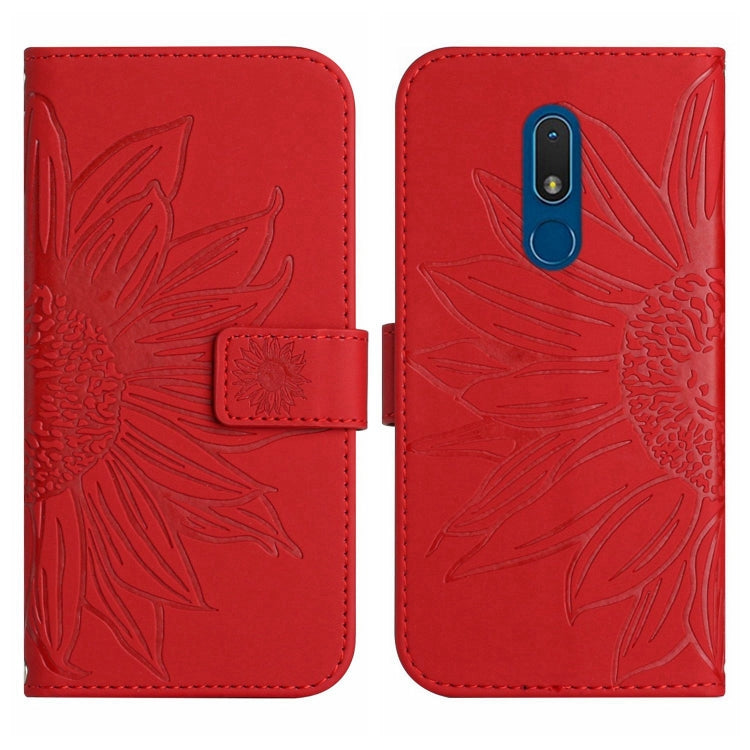 Skin Feel Sun Flower Pattern Flip Leather Phone Case with Lanyard, For Nokia C3, For Nokia C10 / C20, For Nokia C20 Plus, For Nokia C30