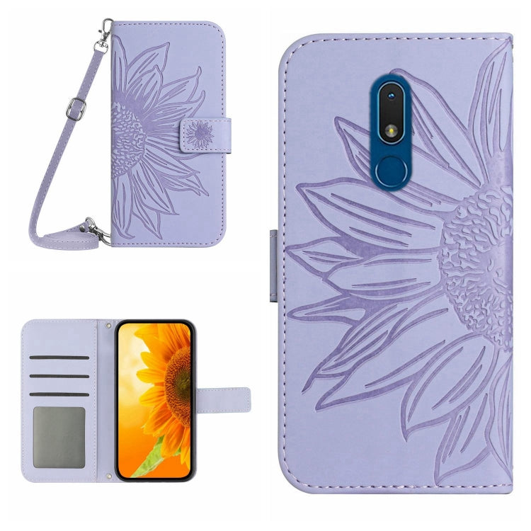 Skin Feel Sun Flower Pattern Flip Leather Phone Case with Lanyard, For Nokia C3, For Nokia C10 / C20, For Nokia C20 Plus, For Nokia C30