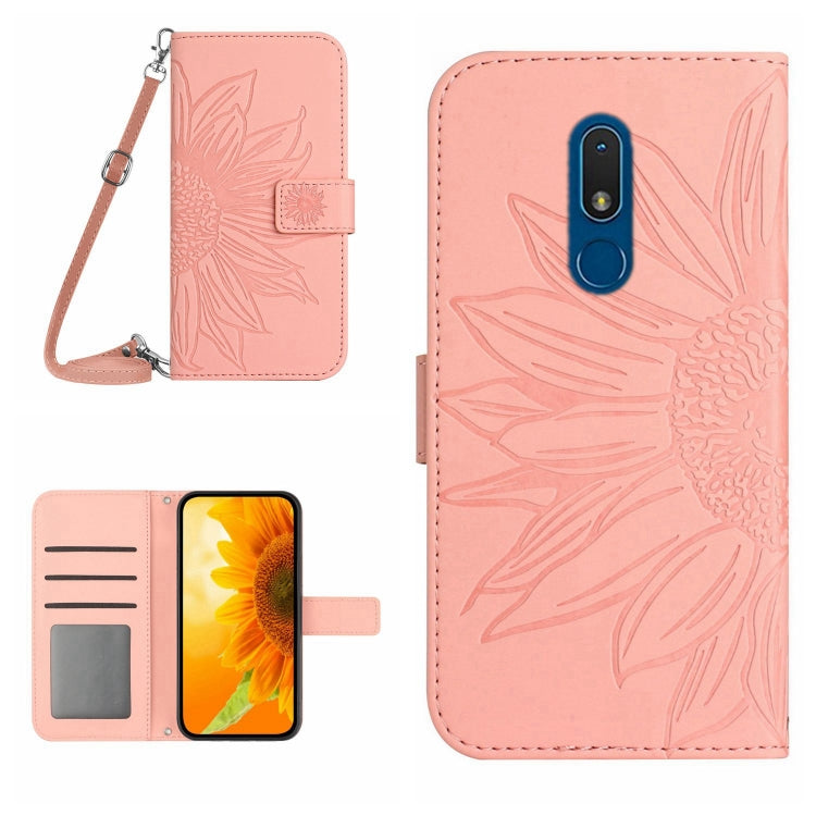Skin Feel Sun Flower Pattern Flip Leather Phone Case with Lanyard, For Nokia C3, For Nokia C10 / C20, For Nokia C20 Plus, For Nokia C30