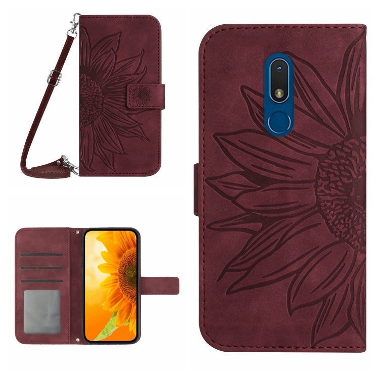 Skin Feel Sun Flower Pattern Flip Leather Phone Case with Lanyard, For Nokia C3, For Nokia C10 / C20, For Nokia C20 Plus, For Nokia C30