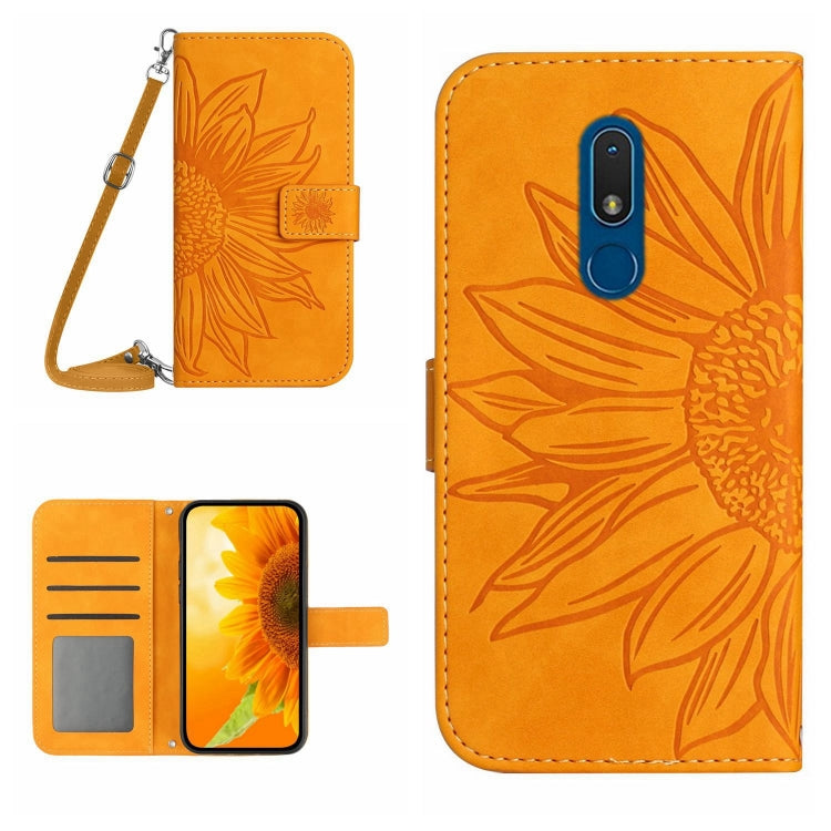 Skin Feel Sun Flower Pattern Flip Leather Phone Case with Lanyard, For Nokia C3, For Nokia C10 / C20, For Nokia C20 Plus, For Nokia C30