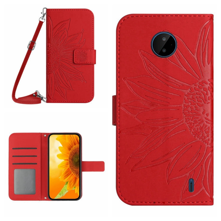 Skin Feel Sun Flower Pattern Flip Leather Phone Case with Lanyard, For Nokia C3, For Nokia C10 / C20, For Nokia C20 Plus, For Nokia C30