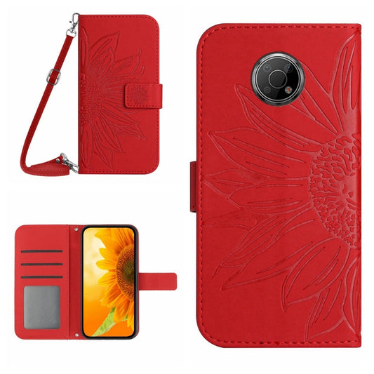 Skin Feel Sun Flower Pattern Flip Leather Phone Case with Lanyard, For Nokia G50 5G, For Nokia G300, For Nokia X20, For Nokia X100