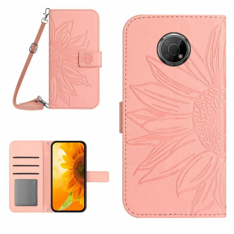 Skin Feel Sun Flower Pattern Flip Leather Phone Case with Lanyard, For Nokia G50 5G, For Nokia G300, For Nokia X20, For Nokia X100