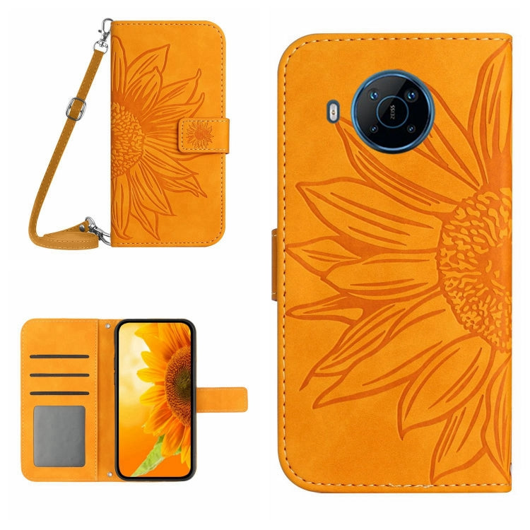 Skin Feel Sun Flower Pattern Flip Leather Phone Case with Lanyard, For Nokia G50 5G, For Nokia G300, For Nokia X20, For Nokia X100