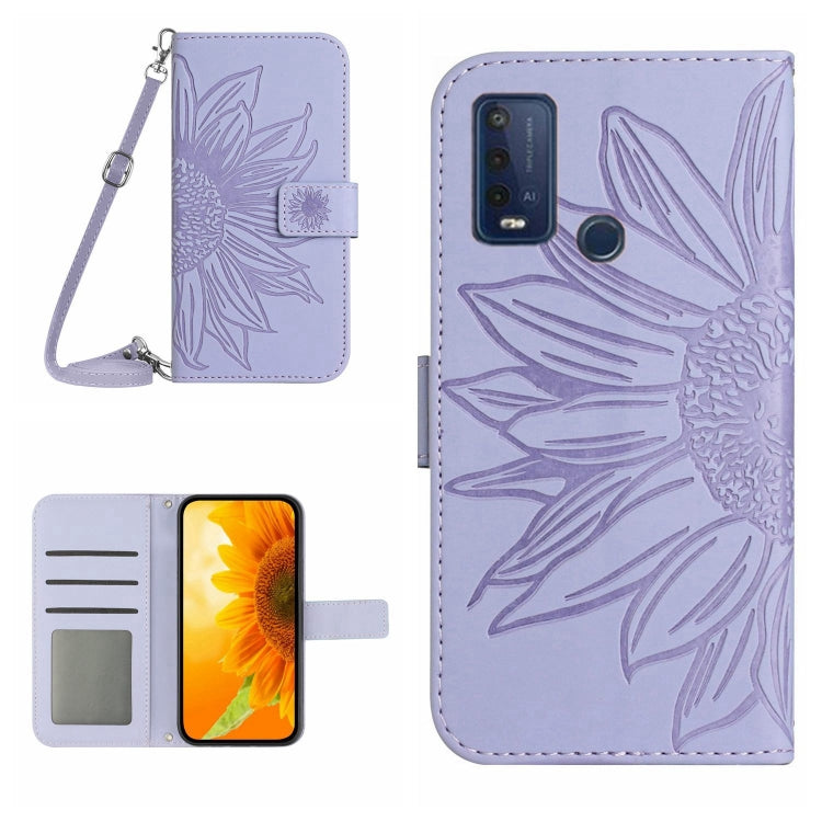 Skin Feel Sun Flower Pattern Flip Leather Phone Case with Lanyard, For Wiko Power U10 / U20, For Wiko Power U30, For Wiko T3, For Wiko T10