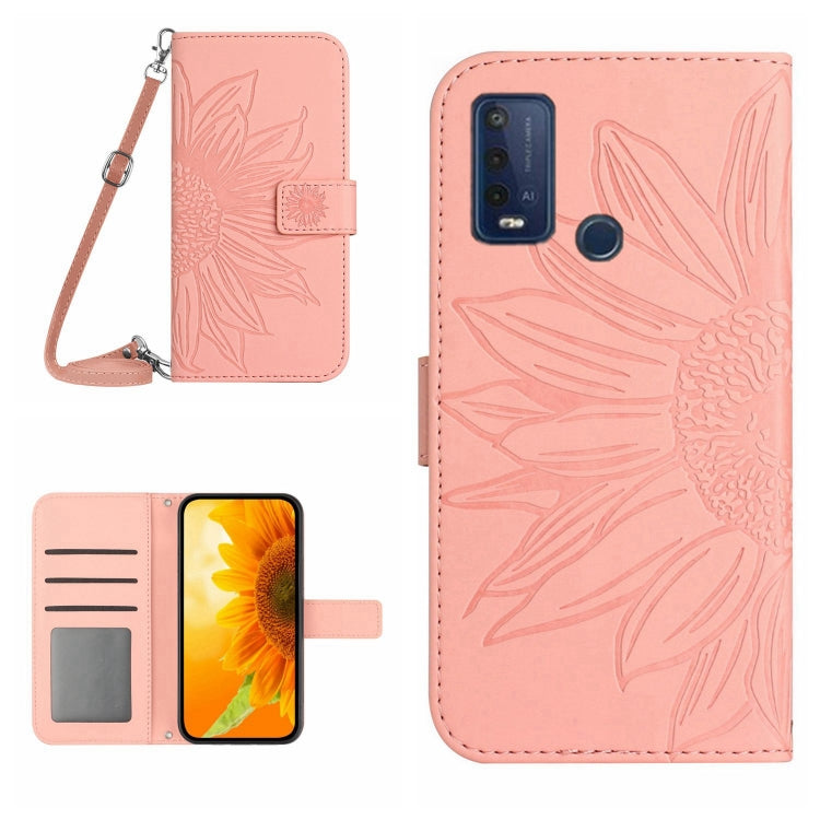 Skin Feel Sun Flower Pattern Flip Leather Phone Case with Lanyard, For Wiko Power U10 / U20, For Wiko Power U30, For Wiko T3, For Wiko T10