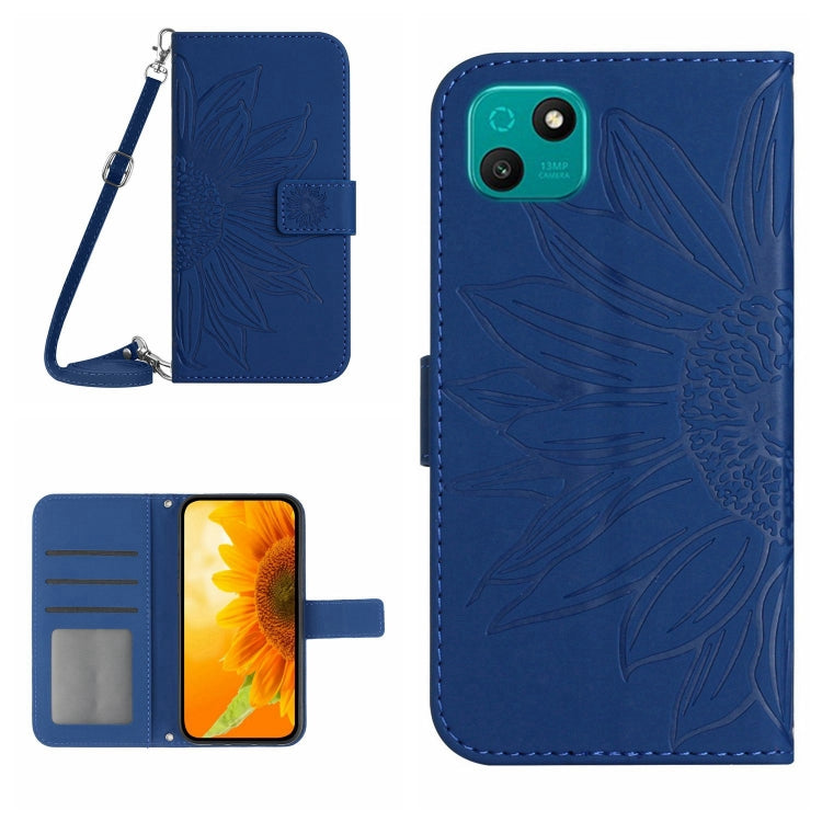 Skin Feel Sun Flower Pattern Flip Leather Phone Case with Lanyard, For Wiko Power U10 / U20, For Wiko Power U30, For Wiko T3, For Wiko T10