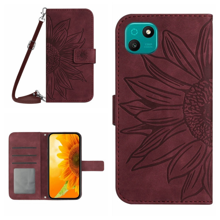 Skin Feel Sun Flower Pattern Flip Leather Phone Case with Lanyard, For Wiko Power U10 / U20, For Wiko Power U30, For Wiko T3, For Wiko T10