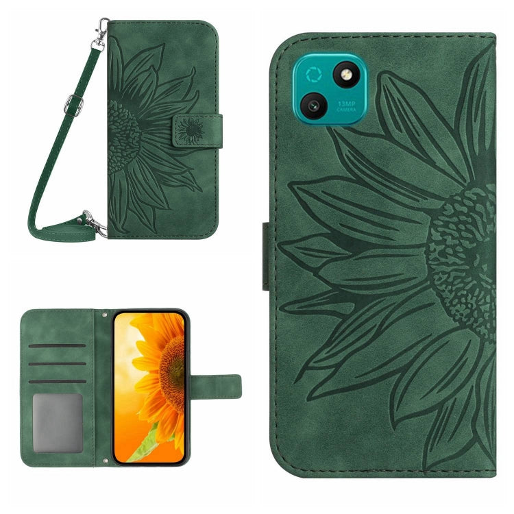 Skin Feel Sun Flower Pattern Flip Leather Phone Case with Lanyard, For Wiko Power U10 / U20, For Wiko Power U30, For Wiko T3, For Wiko T10