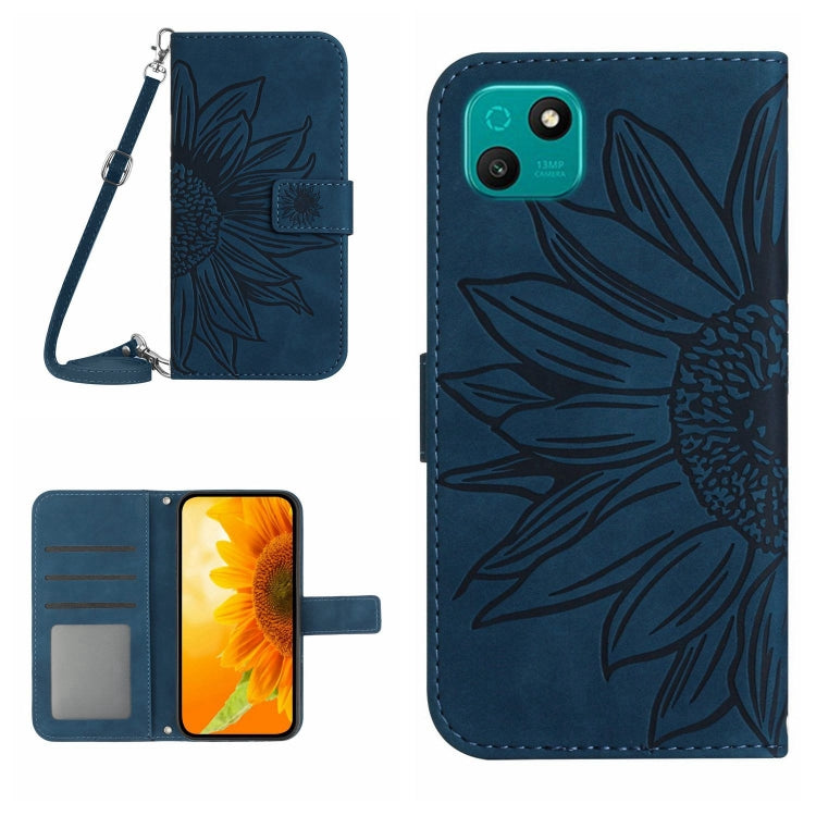 Skin Feel Sun Flower Pattern Flip Leather Phone Case with Lanyard, For Wiko Power U10 / U20, For Wiko Power U30, For Wiko T3, For Wiko T10