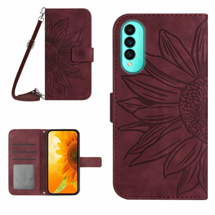 Skin Feel Sun Flower Pattern Flip Leather Phone Case with Lanyard, For Wiko T50, For Google Pixel 6, For Google Pixel 6 Pro, For Google Pixel 6A