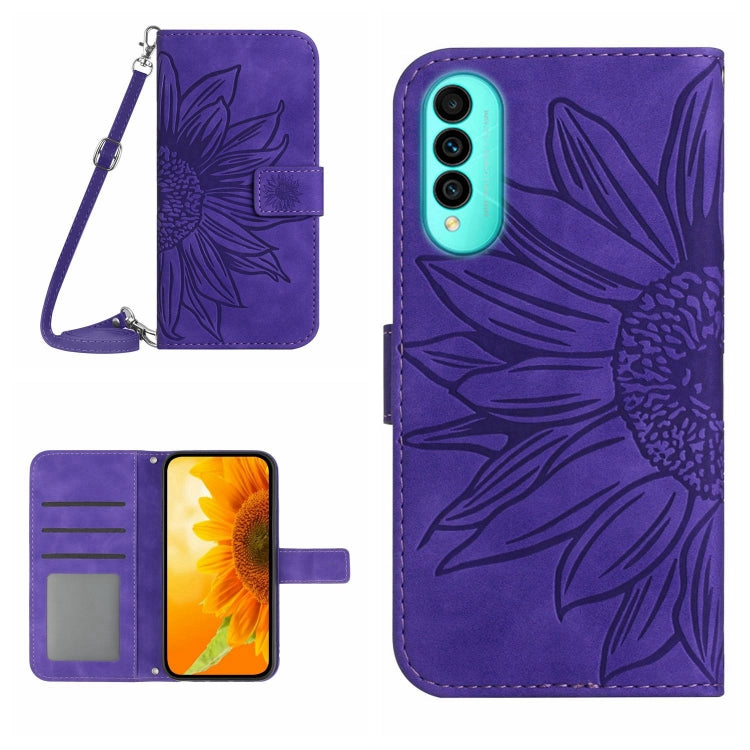 Skin Feel Sun Flower Pattern Flip Leather Phone Case with Lanyard, For Wiko T50, For Google Pixel 6, For Google Pixel 6 Pro, For Google Pixel 6A