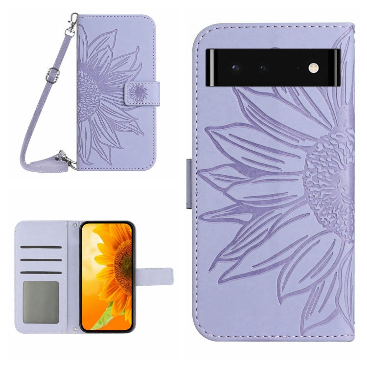 Skin Feel Sun Flower Pattern Flip Leather Phone Case with Lanyard, For Wiko T50, For Google Pixel 6, For Google Pixel 6 Pro, For Google Pixel 6A