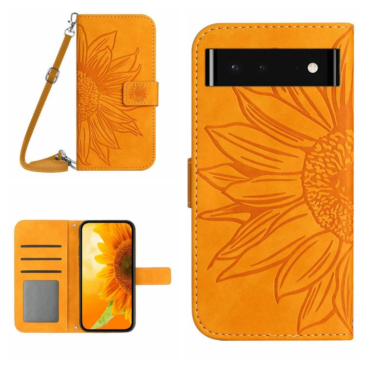 Skin Feel Sun Flower Pattern Flip Leather Phone Case with Lanyard, For Wiko T50, For Google Pixel 6, For Google Pixel 6 Pro, For Google Pixel 6A