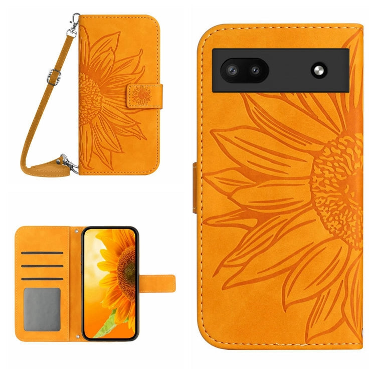 Skin Feel Sun Flower Pattern Flip Leather Phone Case with Lanyard, For Wiko T50, For Google Pixel 6, For Google Pixel 6 Pro, For Google Pixel 6A