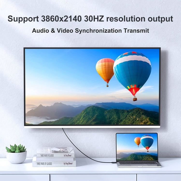 HDMI to USB+DisplayPort Adapter Cable with Power Supply, Length: 1.8m, 180cm