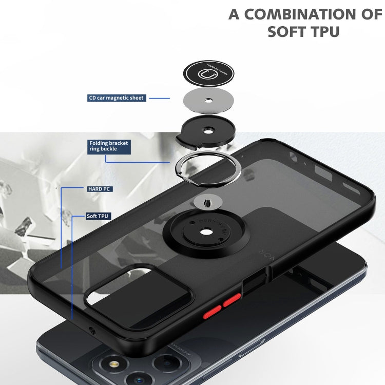 Q Shadow 1 Series TPU + PC Phone Case with Ring, For Honor X8 5G, For vivo Y35